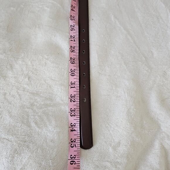 LOT of 3 NEW Women's XL Skinny Belts Black Gold Brown Faux Leather Buckle Set - Picture 8 of 8